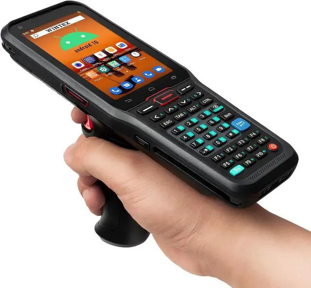 Main image of Android Barcode Scanner with Pistol Grip, Android 10 WINTEX Rugged IP66 PDA Handheld with 2D Scanner 3G 4G Bluetooth GPS Wi-Fi, 3750mAh High Voltage Battery