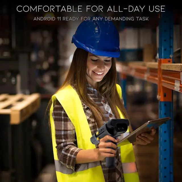 Alt view image 6 of 7 - Chainway C61 Wireless Android Barcode Scanner Handheld with Pistol Grip, Zebra 2D/1D/QR Code Reader, Android 11, Google Play, Vivid Screen, WiFi 6, NFC, Warehouse Inventory Scanning (Build Your Own)