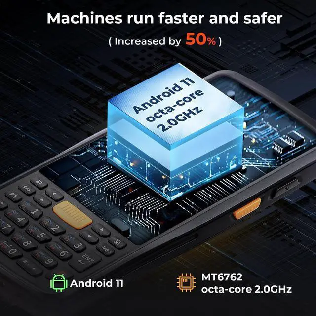 Alt view image 2 of 7 - [Android 11+2D Scanner] Android-Barcode-Scanner, MUNBYN PDA Handheld Computer, Zebra Scanner SE4710, Store Inventory Scanner, 1D QR UPC Code, Rugged Wi-Fi 4G LTE BT, Data Collector for WMS Warehouse