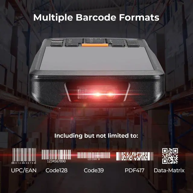 Alt view image 6 of 7 - [Android 11+2D Scanner] Android-Barcode-Scanner, MUNBYN PDA Handheld Computer, Zebra Scanner SE4710, Store Inventory Scanner, 1D QR UPC Code, Rugged Wi-Fi 4G LTE BT, Data Collector for WMS Warehouse