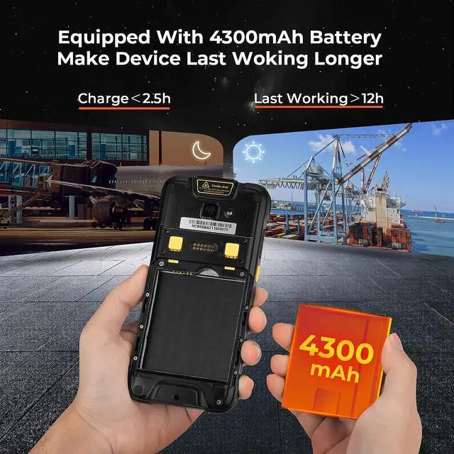 Alt view image 4 of 7 - 2023 Android Barcode Scanner with Pistol Grip, Android 11, Wi-Fi 6 MUNBYN Mobile Computer Handheld Rugged PDA 5.5" Data Terminal SE4710 Zebra Scanner Bluetooth GPS 1D/2D/QR Barcode Scanner Collector