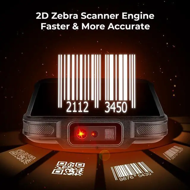 Alt view image 5 of 7 - 2023 Android Barcode Scanner with Pistol Grip, Android 11, Wi-Fi 6 MUNBYN Mobile Computer Handheld Rugged PDA 5.5" Data Terminal SE4710 Zebra Scanner Bluetooth GPS 1D/2D/QR Barcode Scanner Collector