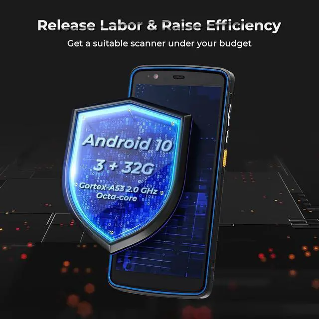 Alt view image 4 of 7 - MUNBYN Android Barcode Scanner with Full Screen, 5.7-inch PDA Android 10, 2D 1D Barcode Scanner, MUNBYN Inventory QR Scanner, Handheld Mobile Computer, 3+32G, IP67 Dual-Band Wi-Fi 4G BT Data Collector