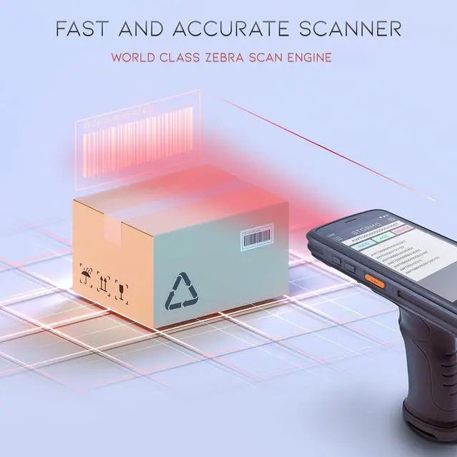 Alt view image 2 of 6 - Chainway C72 Ultra Rugged Android Barcode Scanner, Pistol Grip, Android 11, Google Play, Zebra 2D/1D/QR Barcode Reader, 5.2 Vivid Screen, WiFi, GPS, 8000mAh All Day Battery (Build Your Own)