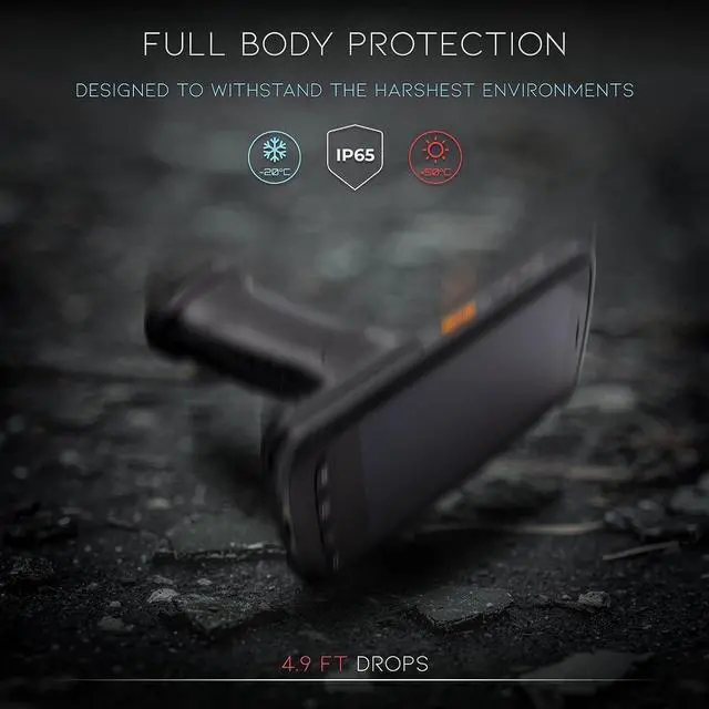 Alt view image 5 of 6 - Chainway C72 Ultra Rugged Android Barcode Scanner, Pistol Grip, Android 11, Google Play, Zebra 2D/1D/QR Barcode Reader, 5.2 Vivid Screen, WiFi, GPS, 8000mAh All Day Battery (Build Your Own)