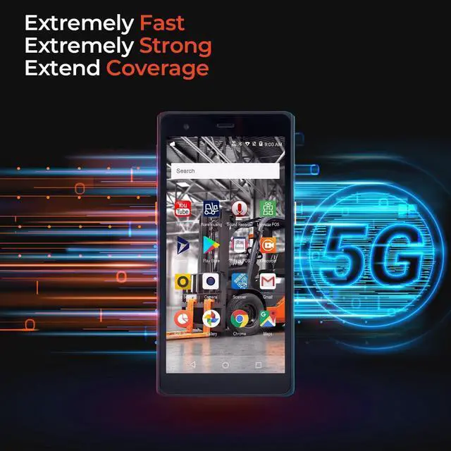 Alt view image 2 of 7 - 2023 MUNBYN Android Barcode Scanner with Full Screen, Andriod 12 Scanner, 5G Rugged PDA, Zebra SE4710 Barcode Scanner, 5.99" Touch Screen Mobile Computer Handheld 4+64GB, BT/Wi-Fi Data Collector IP65