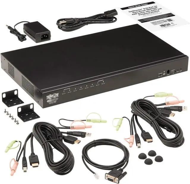 Alt view image 5 of 5 - Tripp Lite KVM Switch, 8 Port HDMI USB with Audio and USB Sharing KVM Switch, 1U Rack Mount (B024-HU08)