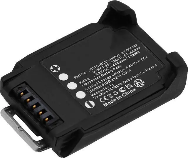 Main image of Synergy Digital Barcode Scanner Battery, Compatible with Zebra RS5100 Ring Scanner Barcode Scanner, (Li-ion, 3.85V, 450mAh) Ultra High Capacity, Replacement for Zebra BT-000397 Battery