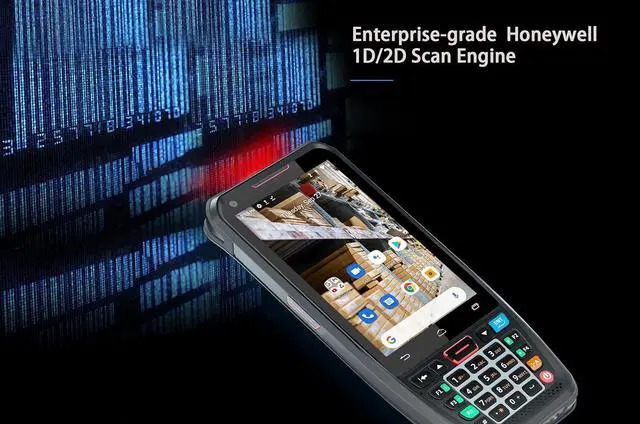 Alt view image 3 of 7 - Bix Android Barcode Scanner with 2D Honeywell Scan Engine for 1D 2D QR PDF417 Codes, 4G LTE IP66 Android 10.0 Scanner Handheld,Long-Lasting Battery,Rugged PDA for Warehouse/Inventory/