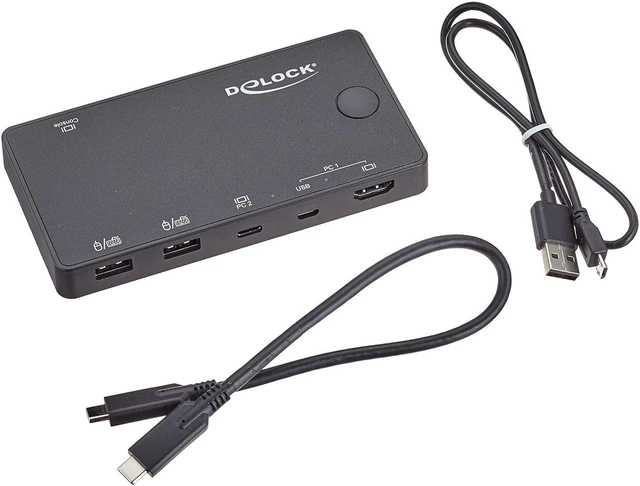 Alt view image 3 of 3 - Delock 11477 HDMI/USB-C KVM Switch 4K 60Hz with USB 2