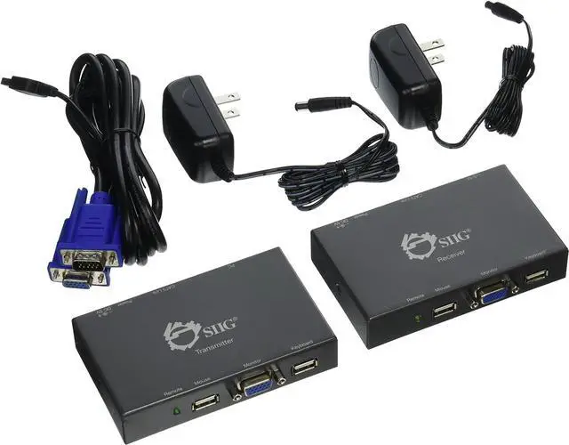 Main image of SIIG USB VGA KVM Console Extender Over CAT5 (CE-KV0511-S1)
