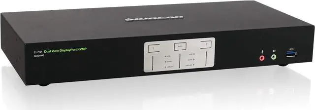 Main image of IOGEAR KVMP 2-Port 4K Dual View DisplayPort with USB 3.0 and Audio(TAA). KVM Switch only - GCS1942NC