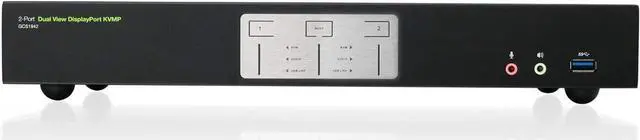 Alt view image 2 of 3 - IOGEAR KVMP 2-Port 4K Dual View DisplayPort with USB 3.0 and Audio(TAA). KVM Switch only - GCS1942NC
