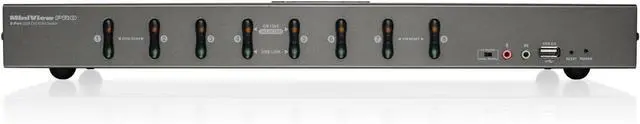 Alt view image 2 of 4 - IOGEAR 8-Port Rackmount DVI and VGA KVMP Switch with 2-DVI-D USB KVM Cables, TAA Compliant, GCS1108