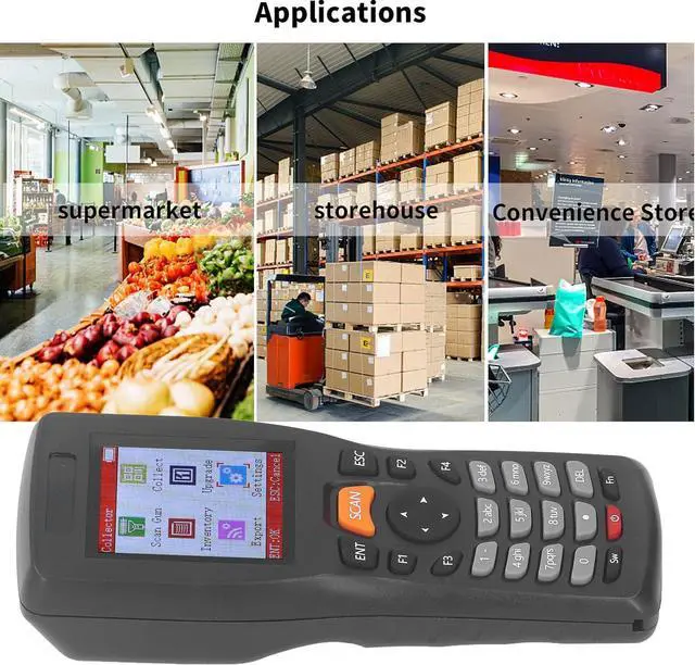 Alt view image 4 of 7 - QR Barcode Scanner, 2.4G Wireless QR Reader, 2.2in Color Screen, 32 bit ARM CPU CCD Red Light Barcode Reader, Portable Handheld Bar Code for Retail Supermaket Warehouse