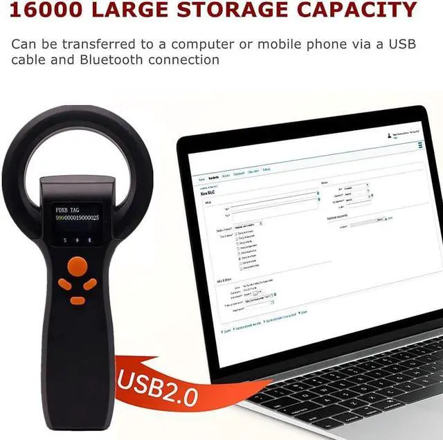 Alt view image 5 of 6 - ISENVO Universal Pet Microchip Scanner,FDX-A FDX-B HDX Micro Chip Scanner for AVID and All Format Chips, Animal Microchip Reader Read with Bluetooth for Animal/Pet/Dog/Cat/Pig (190X)