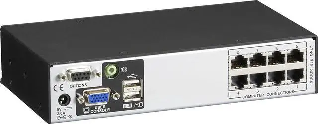 Alt view image 2 of 2 - Black Box KVM Switch 8-Port CATX