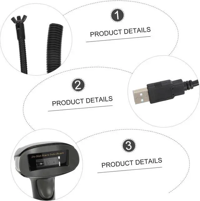 Alt view image 3 of 7 - NUOBESTY Barcode Scanner qr Code Reader QR Code Scanner Portable scanners Code scanning Device Barcode Reader QR scanning Device abs scanning Supply QR Supply Automatic Accessories WiFi