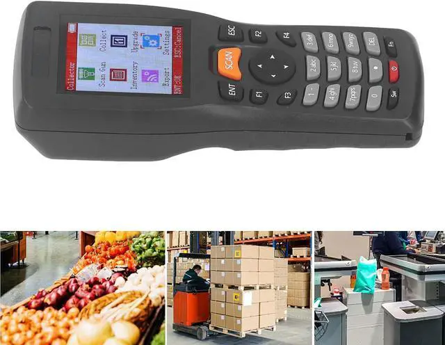 Alt view image 5 of 7 - Bar Code Scaner 2D Wireless 2.4GHZ Handheld Scaner 2.2 Inch Barcode Scanner QR Code Scanner Data Collector with LCD Screen Display for Supermarket, Convenience Store Black