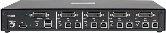 Alt view image 2 of 7 - Tripp Lite Secure KVM Switch 4-Port DVI + Audio Niap Pp3.0 Certified W/CAC