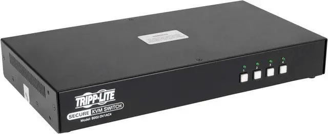 Main image of Tripp Lite Secure KVM Switch 4-Port DVI + Audio Niap Pp3.0 Certified W/CAC