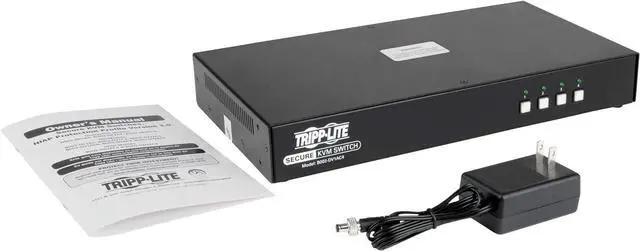 Alt view image 7 of 7 - Tripp Lite Secure KVM Switch 4-Port DVI + Audio Niap Pp3.0 Certified W/CAC
