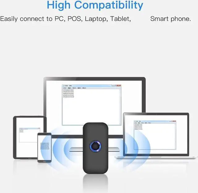 Alt view image 5 of 7 - Automatic Barcode Scanning System Portable 1D Laser Barcode Scanner 2.4G Wireless Fast Precise Scanning Retail Store USB Wired Bar Code Reader