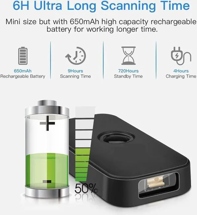 Alt view image 7 of 7 - Automatic Barcode Scanning System Portable 1D Laser Barcode Scanner 2.4G Wireless Fast Precise Scanning Retail Store USB Wired Bar Code Reader