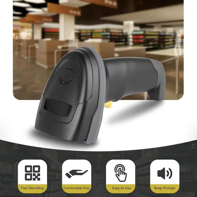 Alt view image 4 of 7 - Bar Code Reader, Barcode Scanner Tool Durable 2 Modes with Charging Base for Store