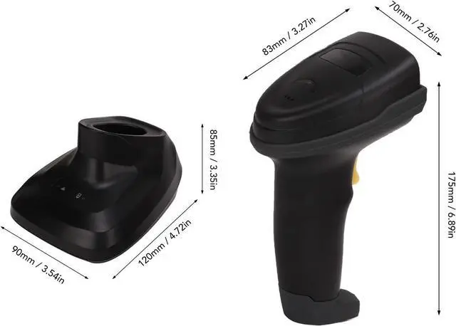 Alt view image 7 of 7 - Bar Code Reader, Barcode Scanner Tool Durable 2 Modes with Charging Base for Store