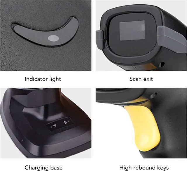 Alt view image 5 of 7 - Bar Code Reader, Barcode Scanner Tool Durable 2 Modes with Charging Base for Store