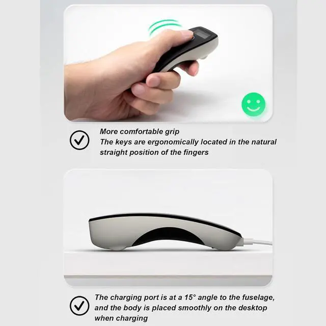 Alt view image 2 of 7 - Mini Barcode Scanner, Long Standby, Vibration Prompt, Wireless QR Code Scanner for Express Logistics