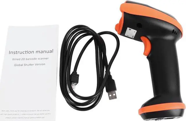 Alt view image 7 of 7 - 2D Barcode Scanner, Impact Resistant High Sensitivity Convenient QR Code Reader Handheld Portable Efficient for Libraries for Retail Stores