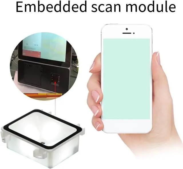 Alt view image 6 of 7 - Zxsdjksd Embedded 2D Barcode Scanner USB QR Barcode Reader RS232 TTL Interface Kiosk Small Fixed Installation Barcode Printer Durable