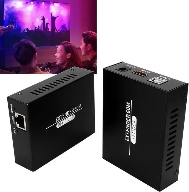Alt view image 6 of 7 - HDMI USB KVM Extender, 197ft 60Hz Function HD KVM Extender Keyboard & Mouse Remote