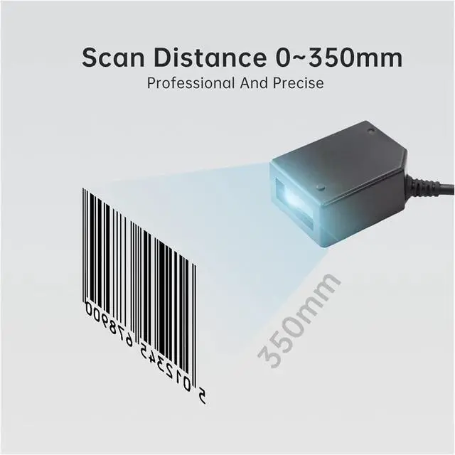 Alt view image 5 of 7 - Automatic Barcode Scanning System Mini Embedded Barcode Scanner Module 1D 2D USB RS232 Interface for Vending Machine Door Control Self-Service Terminal (Color : USB 1D CCD)