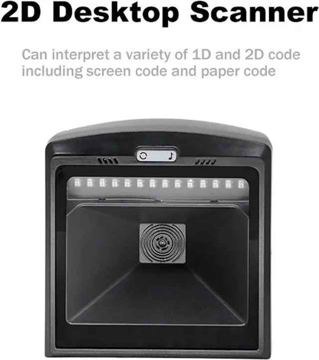 Alt view image 6 of 7 - 2D QR Hands Free Barcode Scanner, Large Screen Automatic 2D QR Barcode Scanner, Desktop Omnidirectional Scanning UPC Reader, ABS Bar Code Reader for POS, PC, Supermarket, Bookstore
