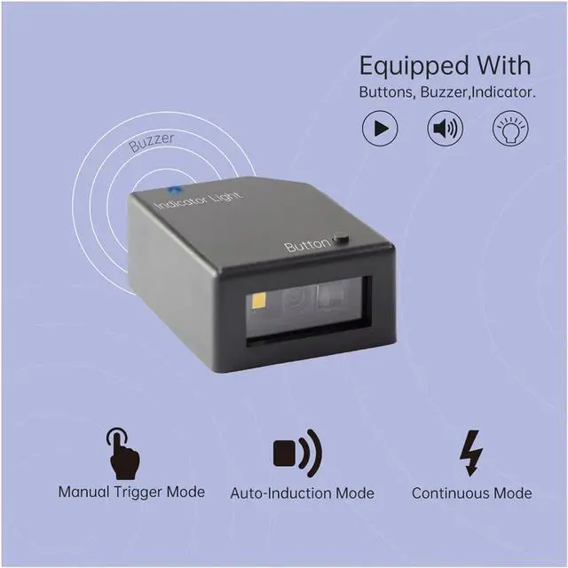 Alt view image 3 of 7 - Automatic Barcode Scanning System Mini Embedded Barcode Scanner Module 1D 2D USB RS232 Interface for Vending Machine Door Control Self-Service Terminal (Color : USB 1D CCD)