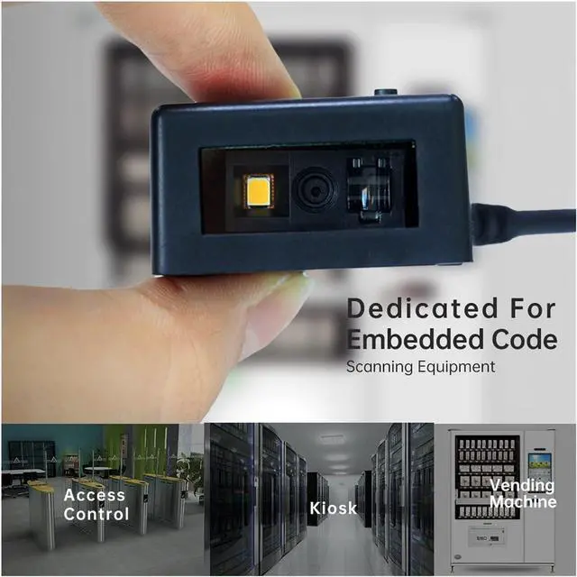 Alt view image 4 of 7 - Automatic Barcode Scanning System Mini Embedded Barcode Scanner Module 1D 2D USB RS232 Interface for Vending Machine Door Control Self-Service Terminal (Color : USB 1D CCD)