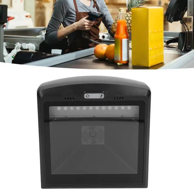 Alt view image 2 of 7 - 2D QR Hands Free Barcode Scanner, Large Screen Automatic 2D QR Barcode Scanner, Desktop Omnidirectional Scanning UPC Reader, ABS Bar Code Reader for POS, PC, Supermarket, Bookstore