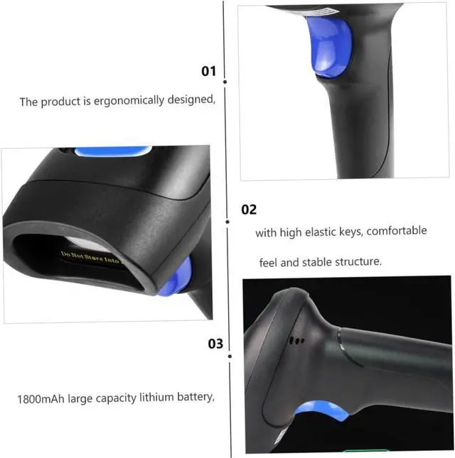Alt view image 7 of 7 - 1pc Scanner Qr Code Scanner Symbol Scanner Supermarket Barcode Scanner Abs Scanning Supply Practical Bar Code Reader Qr Reader Scanner Handheld Accessories Barcode Reader