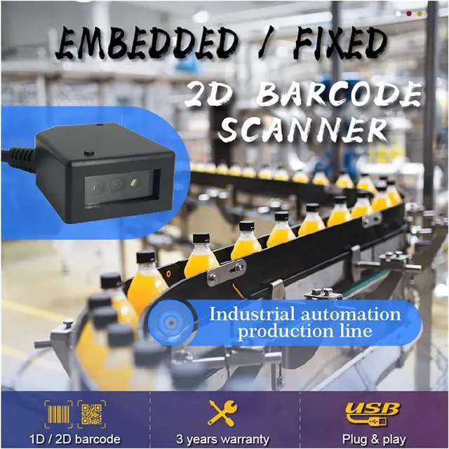 Alt view image 2 of 6 - Automatic Barcode Scanning System Embedded Barcode Scanner Module 2D USB RS232 Interface for Vending Machine Door Control Self-Service Terminal (Color : USB 2D CMOS)