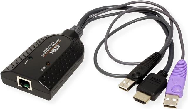 Alt view image 2 of 3 - ATEN KA7168 Cable HDMI/USB Black