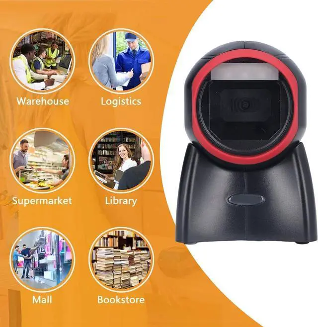 Alt view image 5 of 7 - USB Wired Bar Code Reader, Intelligent Increase Productivity Infrared Automatic Sensing Easily Identify 1D 2D Desktop Barcode Scanner for Retails