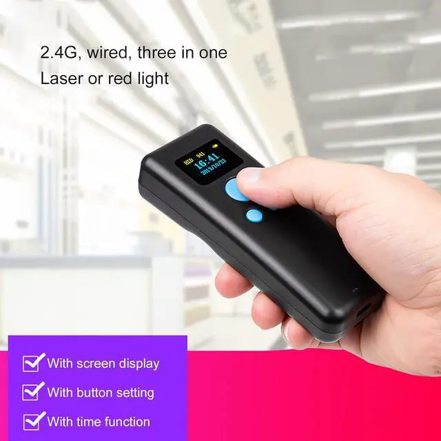 Alt view image 2 of 7 - USB Bar Code Reader, Bluetooth Barcode Scanner Fast Decoding 2 Upload Mode Interference Resistant with 2.4G Receiver for Store(2D M8D)