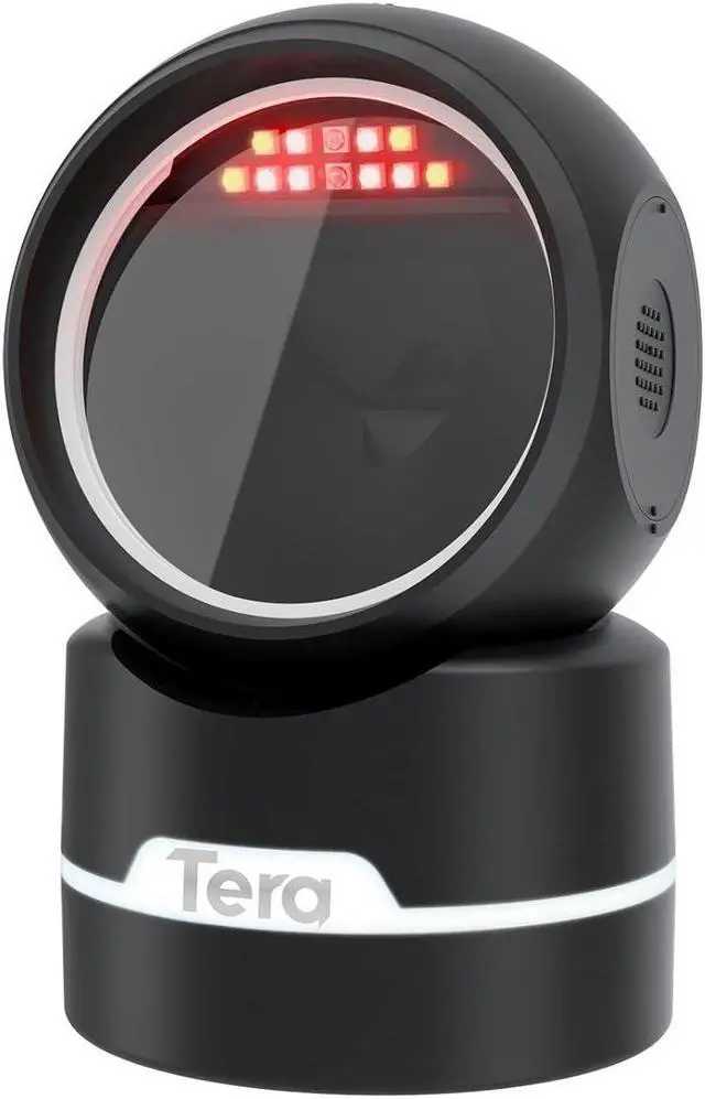 Main image of Tera Pro 2D QR 1D Omnidirectional Barcode Scanner, Recognition in Any Environment, Hands-Free USB Wired Bar Code Reader Platform Scanner for POS Retail Store, 9500