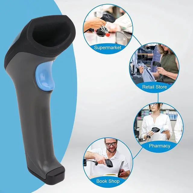 Alt view image 3 of 7 - FTVOGUE Wired Barcode Scanner, Anti Drop 2D Barcode Scanner, 2D Handheld Bar Code Reader Scanner for Supermarket Library, Scanning Device