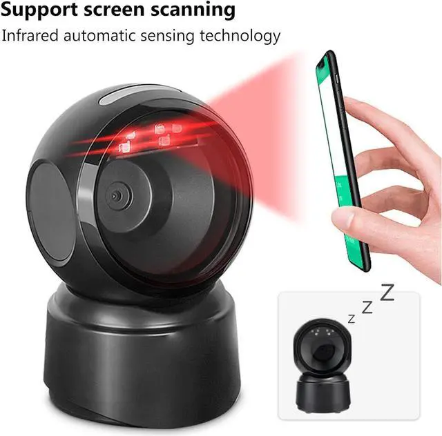 Alt view image 2 of 7 - Automatic Infrared USB Barcode Scanner - 1D 2D QR Code Reader for Win, OS X