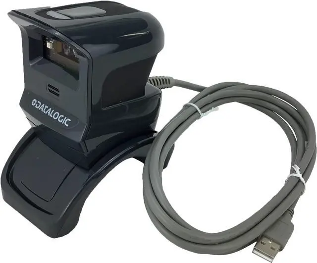 Alt view image 7 of 7 - Datalogic Gryphon GPS4490 Omnidirectional Corded 2D/1D Presentation Barcode Scanner, Includes USB Cable and Adjustable Stand