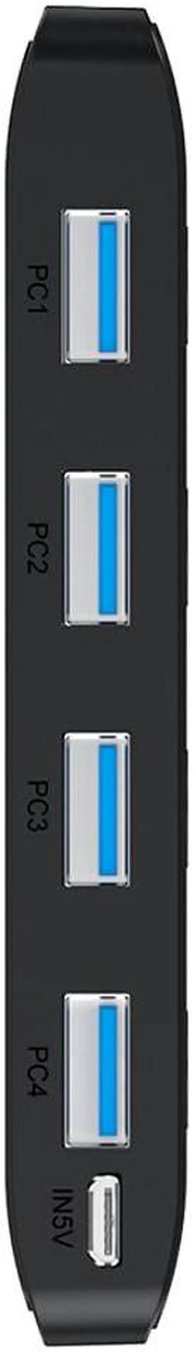 Alt view image 3 of 7 - USB 3.0 Switch Selector 4 Computers Share 4 USB KVM Switcher for PC Laptop Keyboard Mouse Printer Scanner Compatible with Mac/Windows/Linux